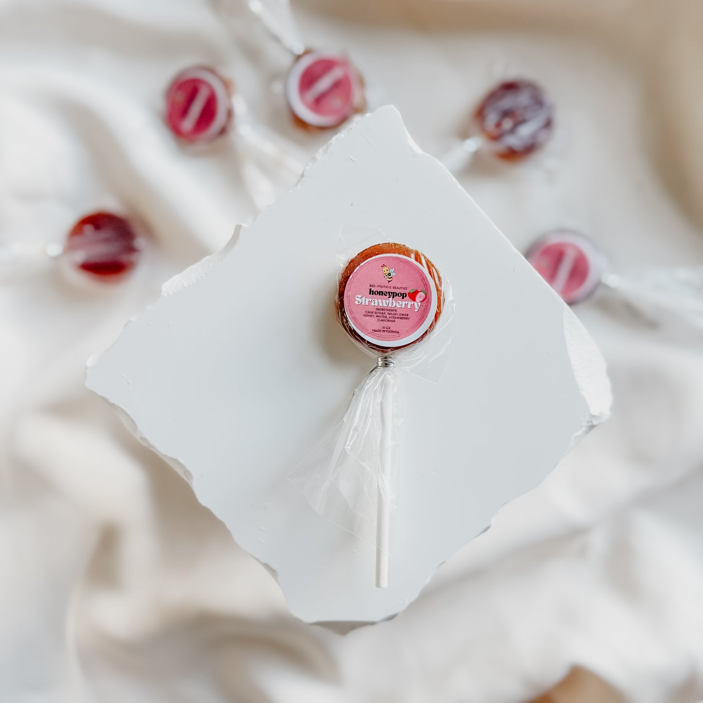 Honey Strawberry Lollipop