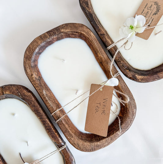 White Tea | 3 Wick Dough Bowl Candle