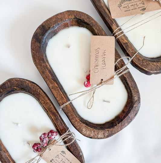 Christmas Hearth | 3 Wick Dough Bowl Candle